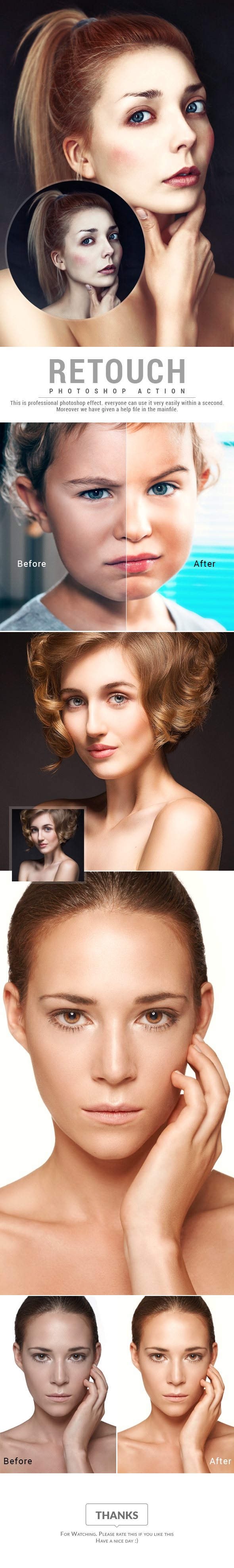 Retouch Photoshop Action - Photo Effects Actions