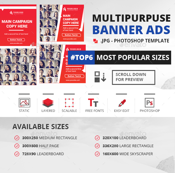 Modern Web Banner Templates - Banners & Ads Web Elements