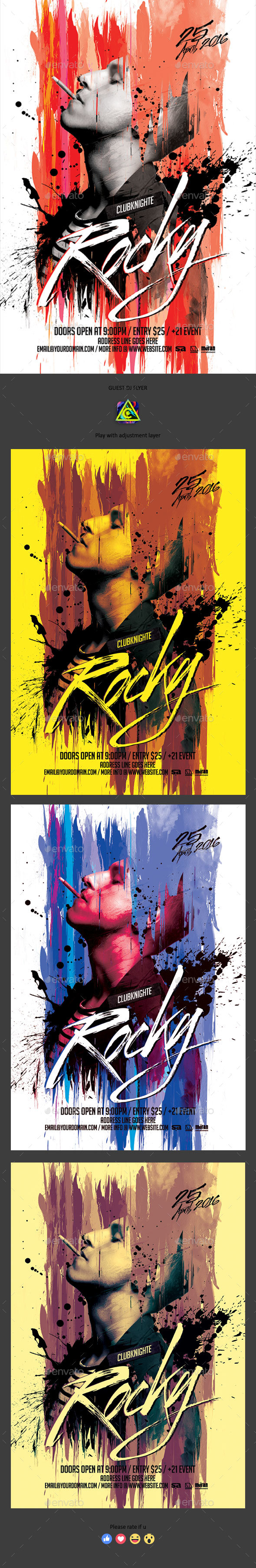 Guest DJ Flyer - Clubs & Parties Events