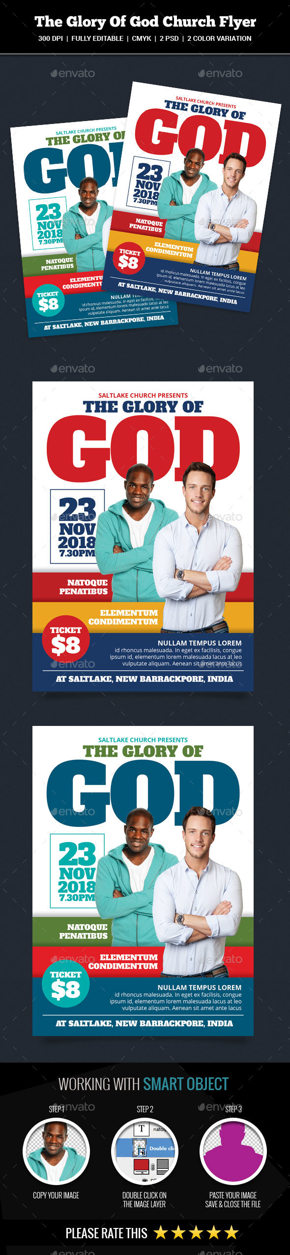 Glory Of God Church Flyer - Church Flyers