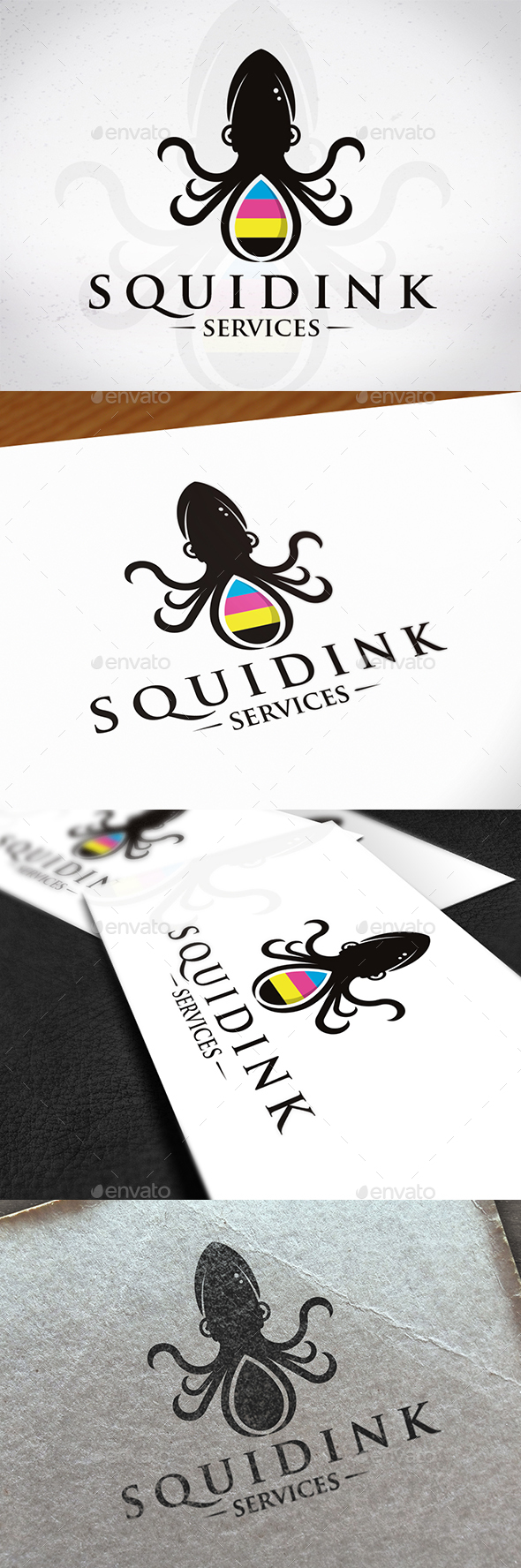 Squid Ink Logo Template - Animals Logo Templates