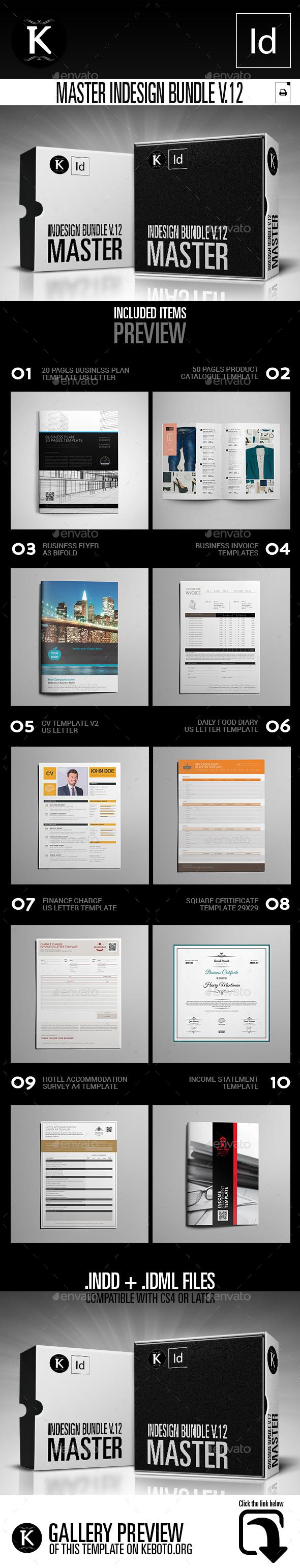 Master inDesign Bundle v.12 - Print Templates