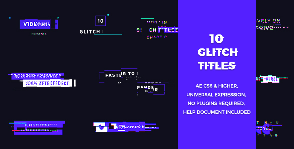 10 Glitch Titles - VideoHive 20200473