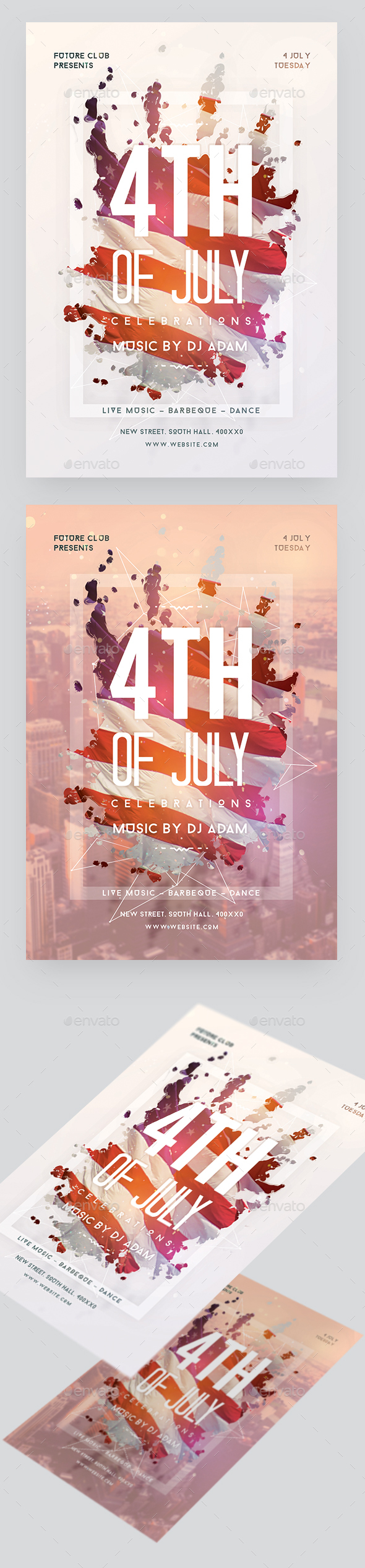 4th of July Celebration Flyer - Clubs & Parties Events