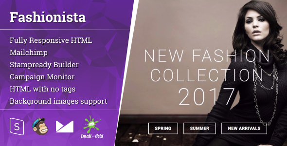 Fashion - Responsive Email with Mailchimp Editor & StampReady Builder - Newsletters Email Templates