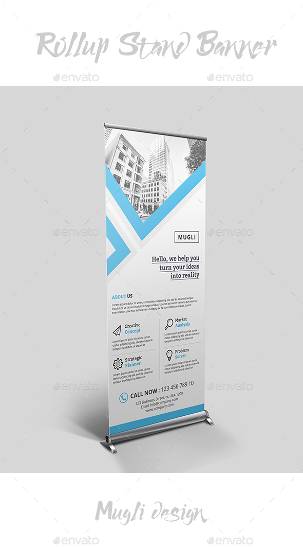 Rollup Stand Banner - Signage Print Templates