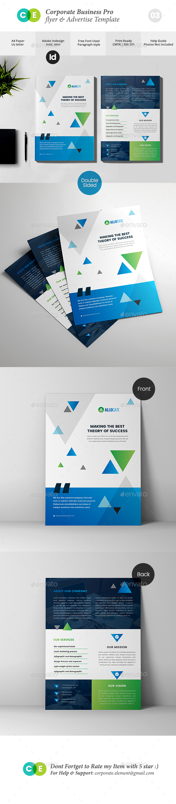 Corporate Business Pro Double Sided Flyer V03 - Corporate Flyers