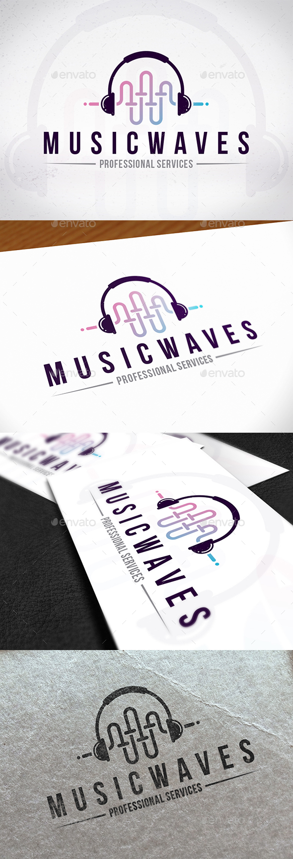 Music Waves Creative Logo - Symbols Logo Templates