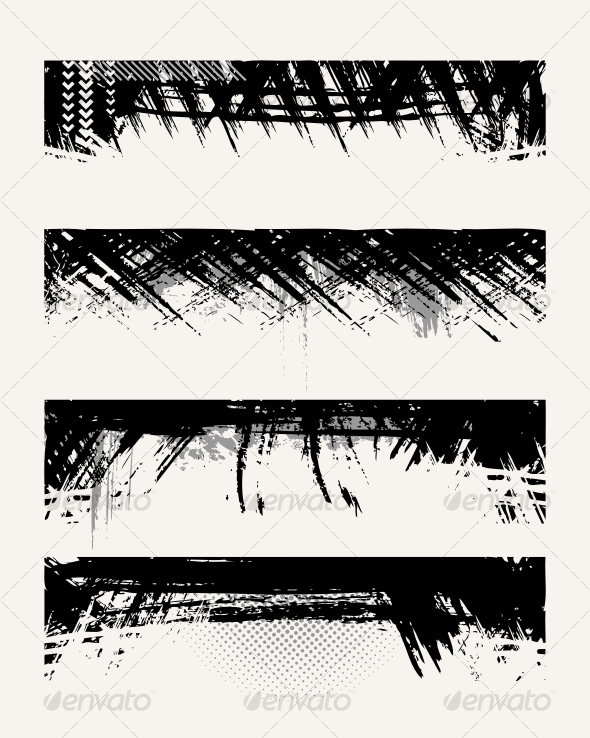 Set of grunge edges - Decorative Symbols Decorative