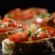Classic Italian Bruschetta, Tomato, Garlic and Parsley on Toasted Bread - VideoHive Item for Sale