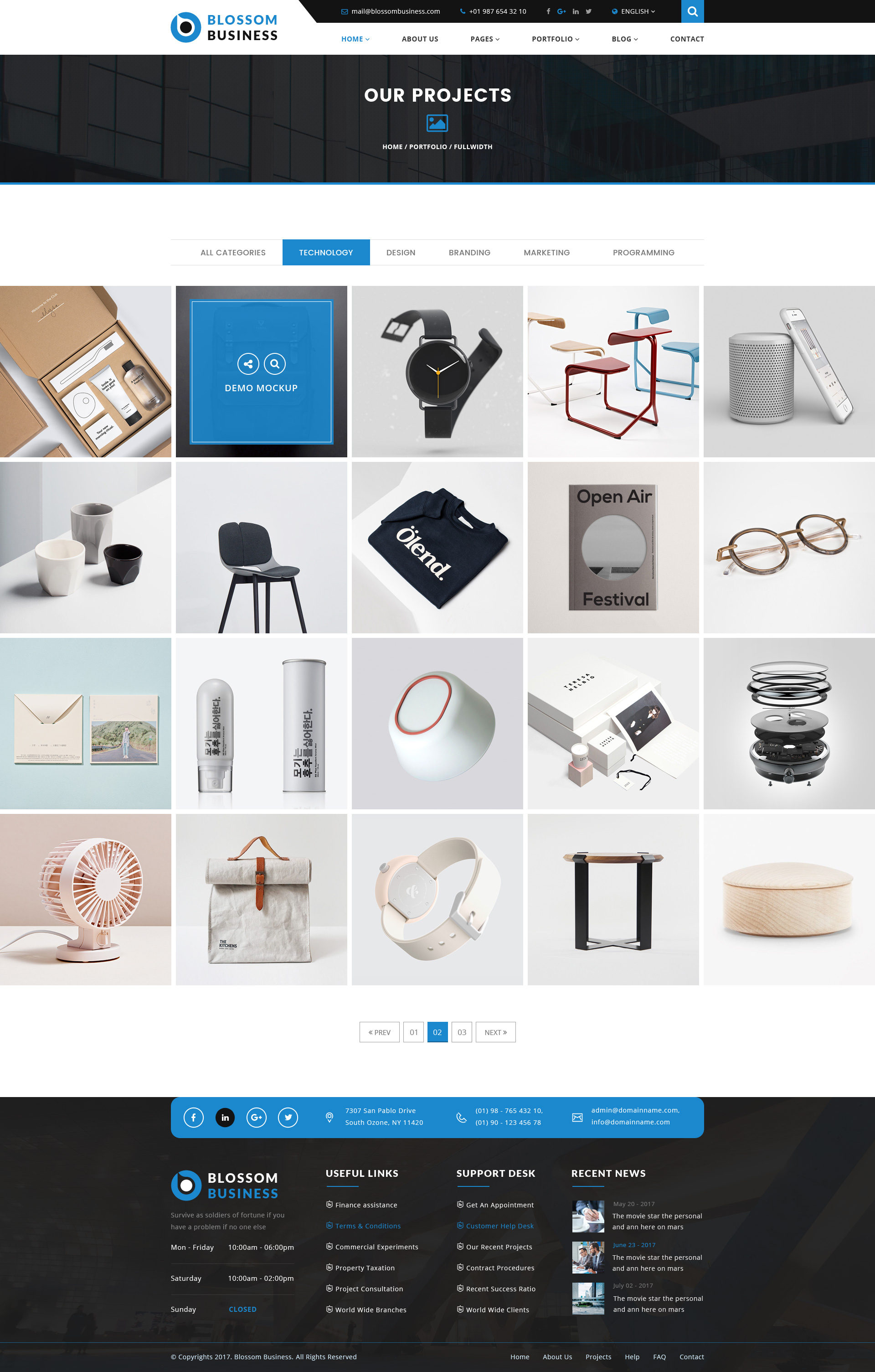 Blossom Business - Professional Business PSD Template