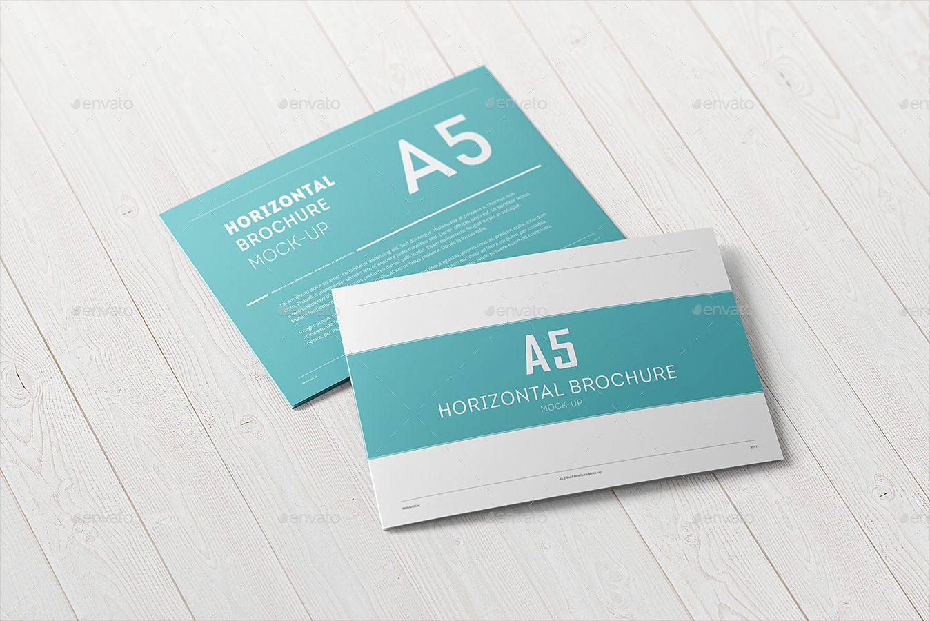 Download A5 Tri-Fold Horizontal Brochure Mock-up by webandcat | GraphicRiver