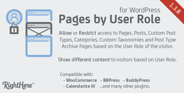 Pages by User Role for WordPress - CodeCanyon Item for Sale