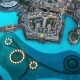 Aerial  The Dubai Fountain Water-light Show Near Burj Khalifa in the Evening - VideoHive Item for Sale