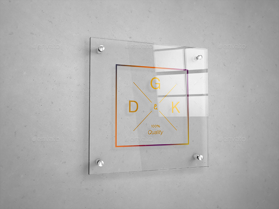 Download Glass Signage / Poster Mockup by Dkgoodart | GraphicRiver