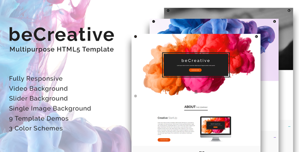 beCreative | Modern Creative Multipurpose Responsive HTML5 Template - Creative Site Templates