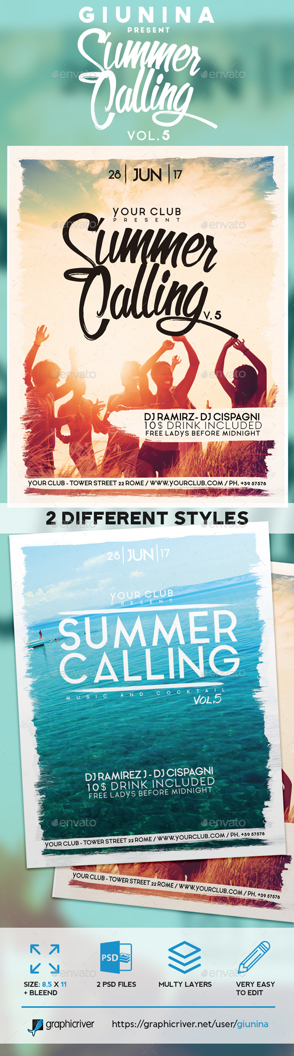 Summer Calling Vol. 4 Flyer/Poster - Events Flyers