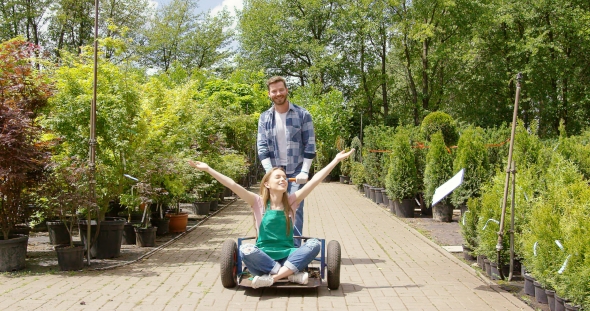 Woman Relaxing in Garden alt