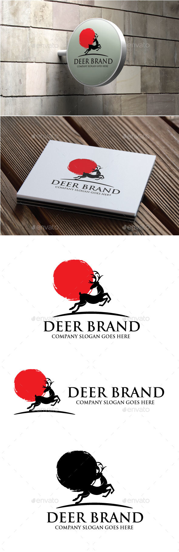 Deer Brand Logo - Animals Logo Templates