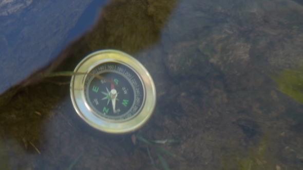 Compass Lost Under Water, Stock Footage | VideoHive