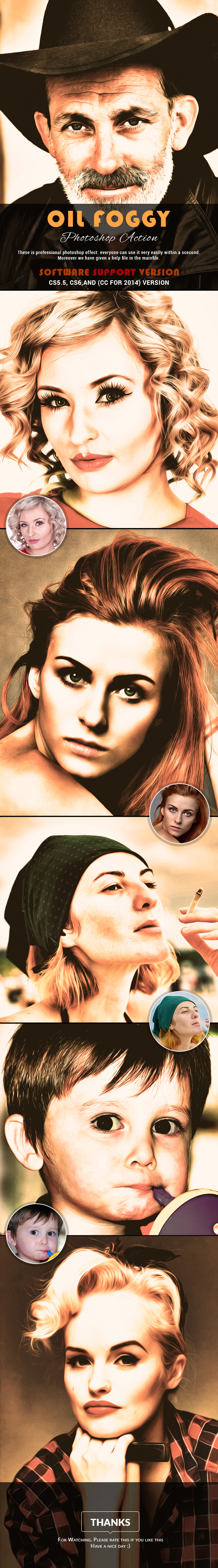 Oil Foggy Photoshop Action - Photo Effects Actions