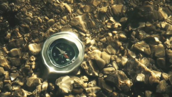 Compass Lost Under Water, Stock Footage | VideoHive