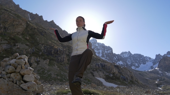 Yoga in Mountains - Healthy Lifestyle