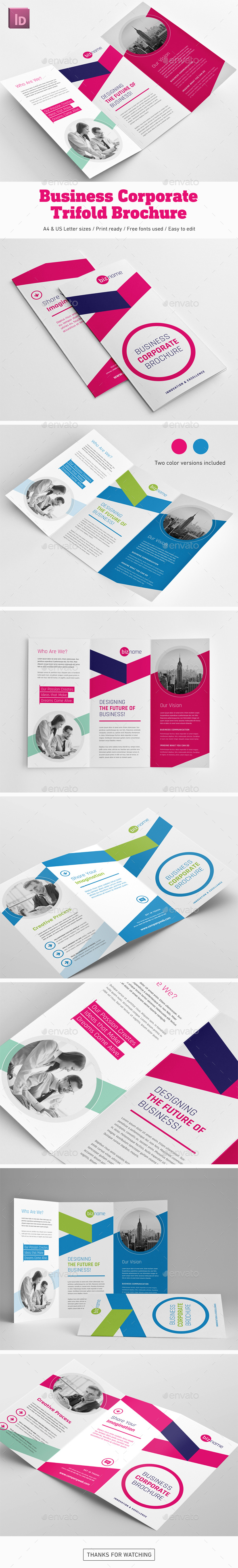 Business Corporate Trifold Brochure - Corporate Brochures