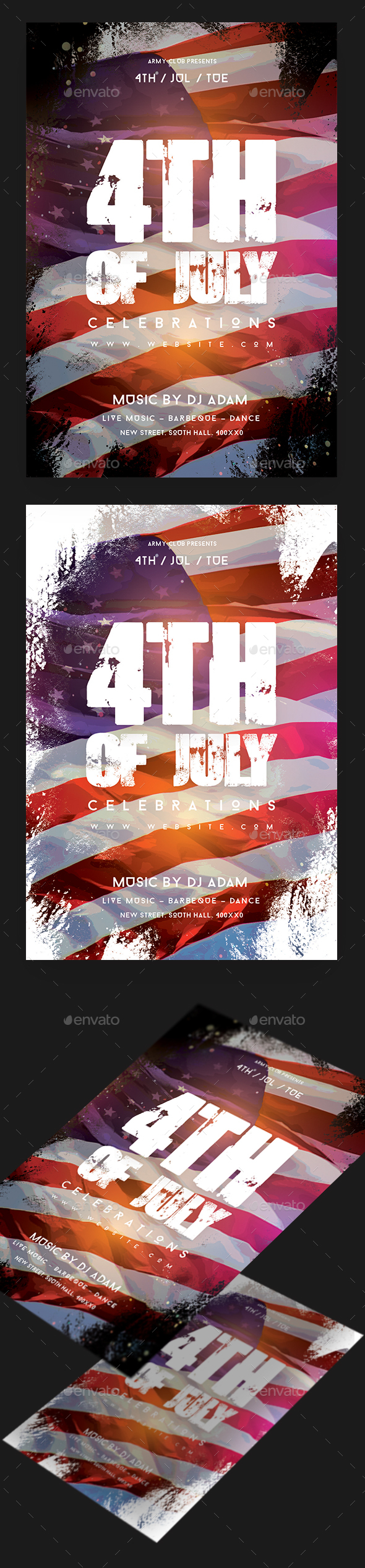 4th of July Party Flyer - Clubs & Parties Events