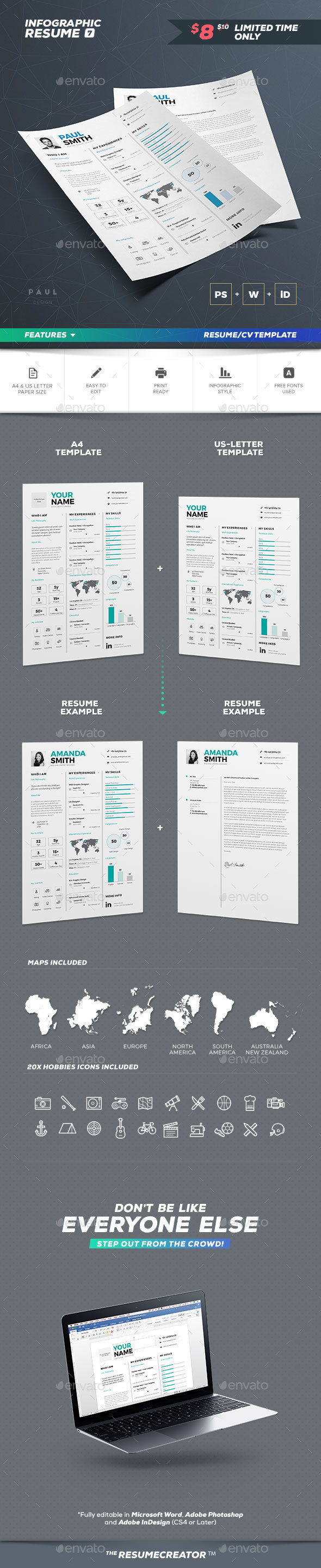 Infographic Resume/Cv Volume 7