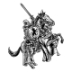Knight on Horse Woodblock Engraving Style, Vectors | GraphicRiver