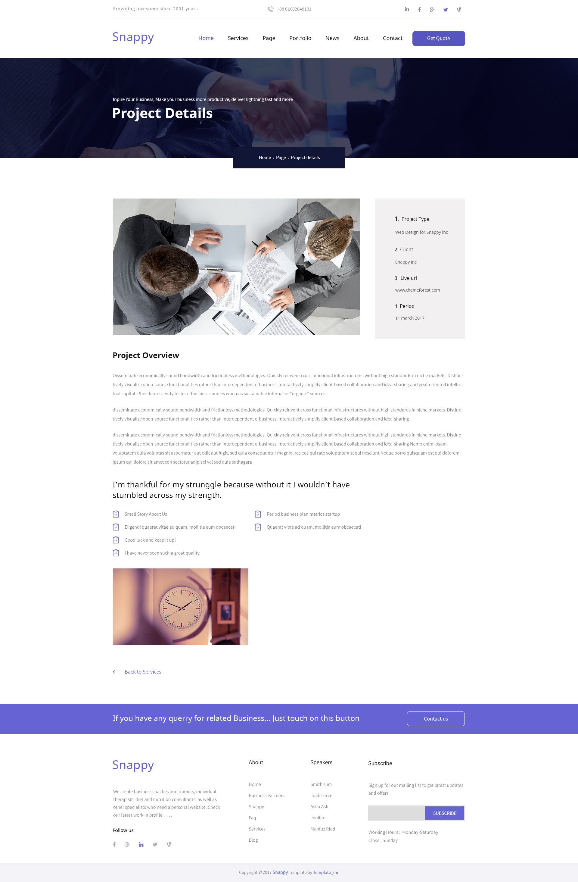 Snappy - Easy Startup Business PSD Template