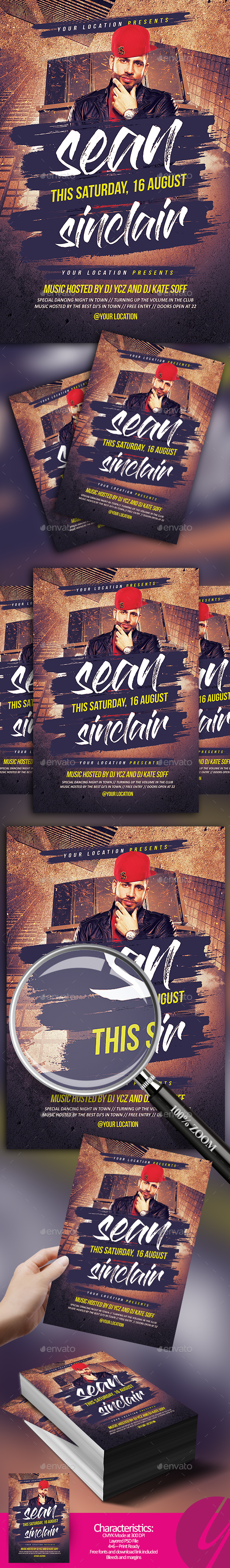 Guest Artist Flyer - Clubs & Parties Events