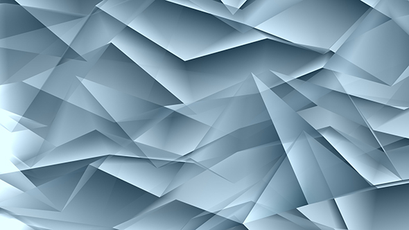 Blue Elegant Shiny Polygonal