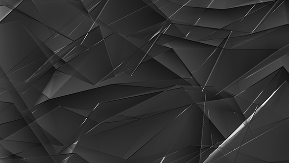 Dark Glass Shiny Polygonal Triangles