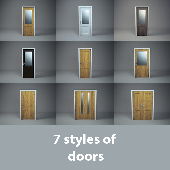 7 Wooden Doors - 3Docean 20208247