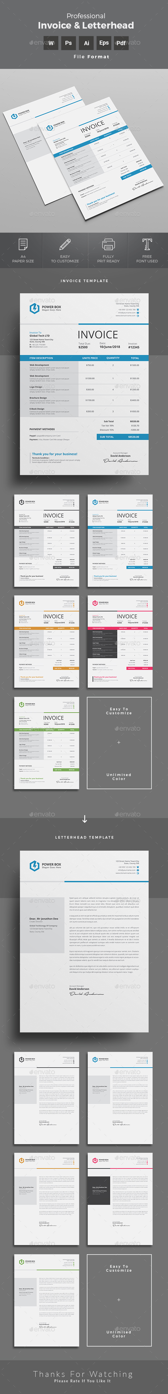 Invoice with Letterhead - Proposals & Invoices Stationery