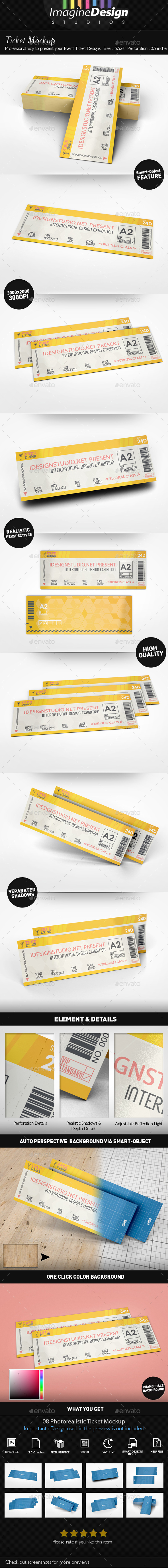 Ticket Mockup - Miscellaneous Print