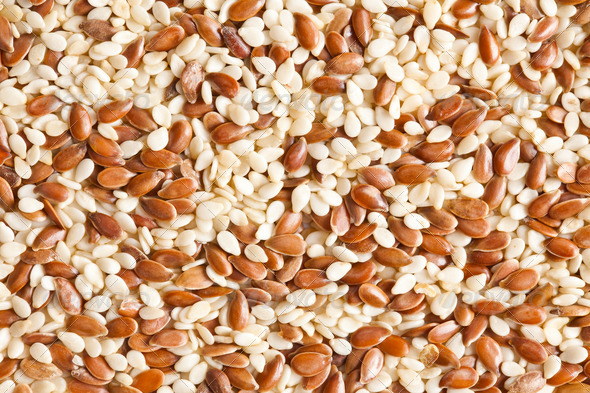 sesame and linseed - Stock Photo - Images