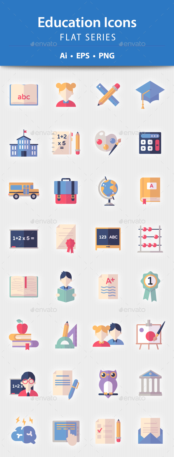 Education Icons - Flat Series - Icons