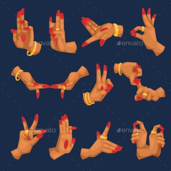 India Woman Hands with Namaste Mudra on White - People Characters