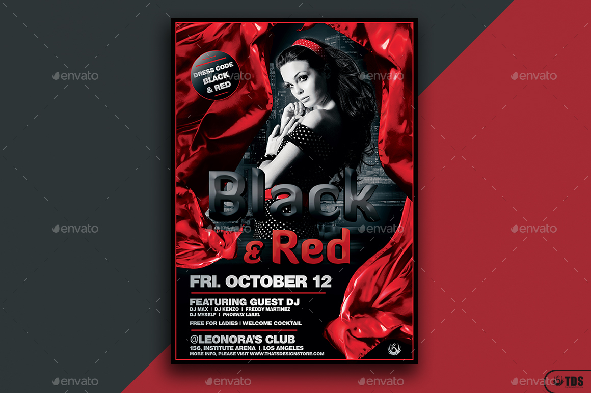 Black and Red Flyer Template V2 by lou606 | GraphicRiver
