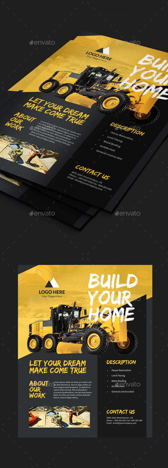Construction Flyer Templates - Corporate Flyers