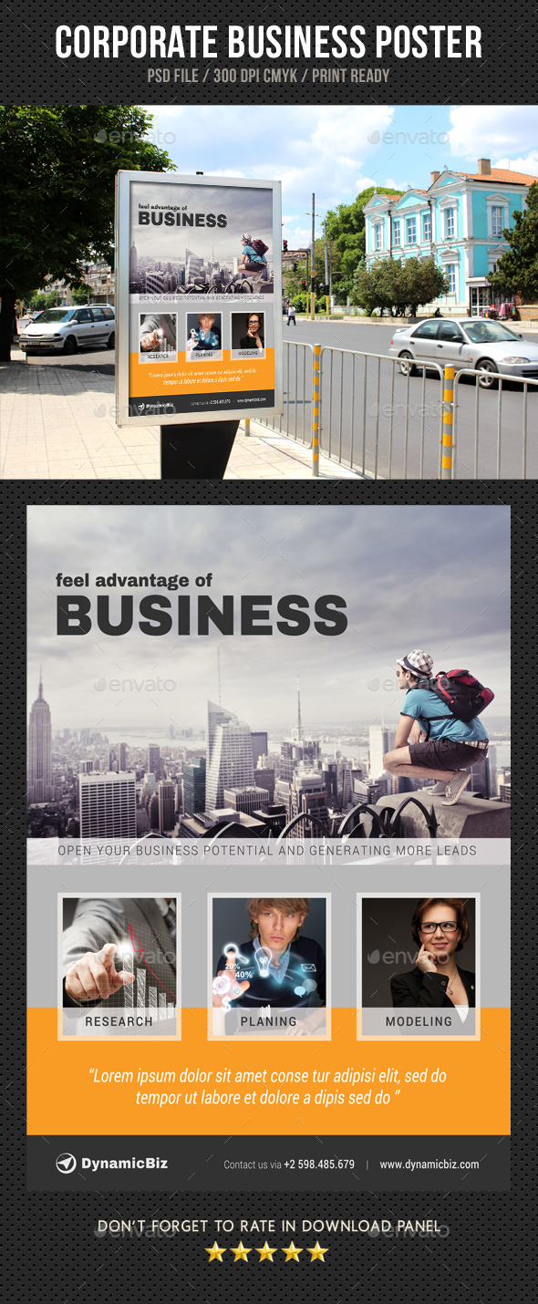 Corporate Business Poster Template V25