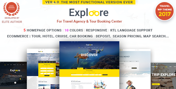 Reserva de viajes Viajes Tema de WordPress | EXPLORAR Viajes