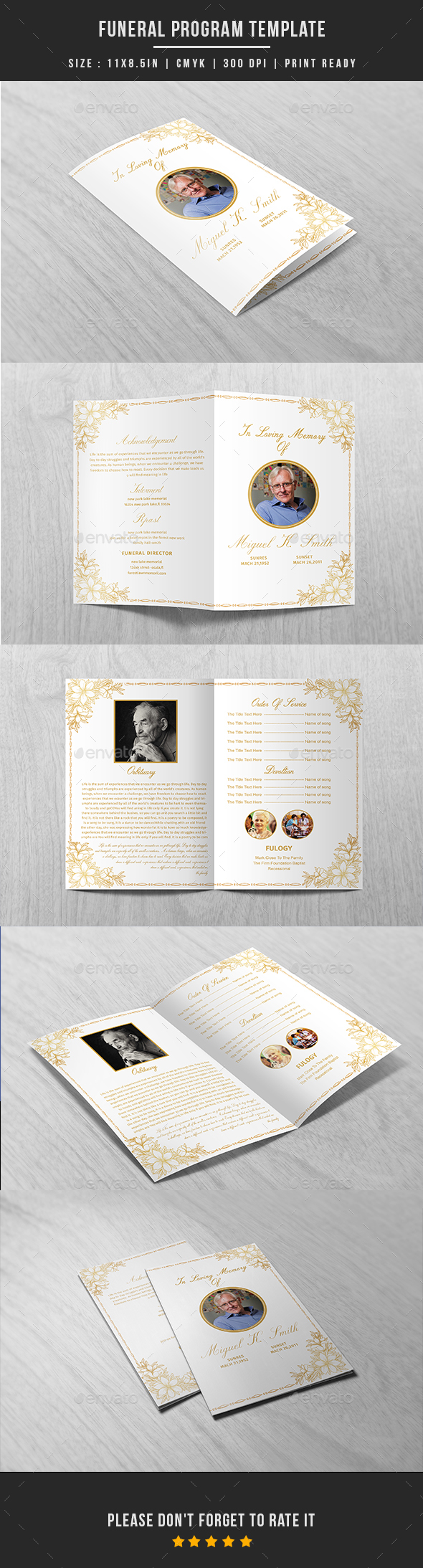 Funeral Program Template V01 - Informational Brochures
