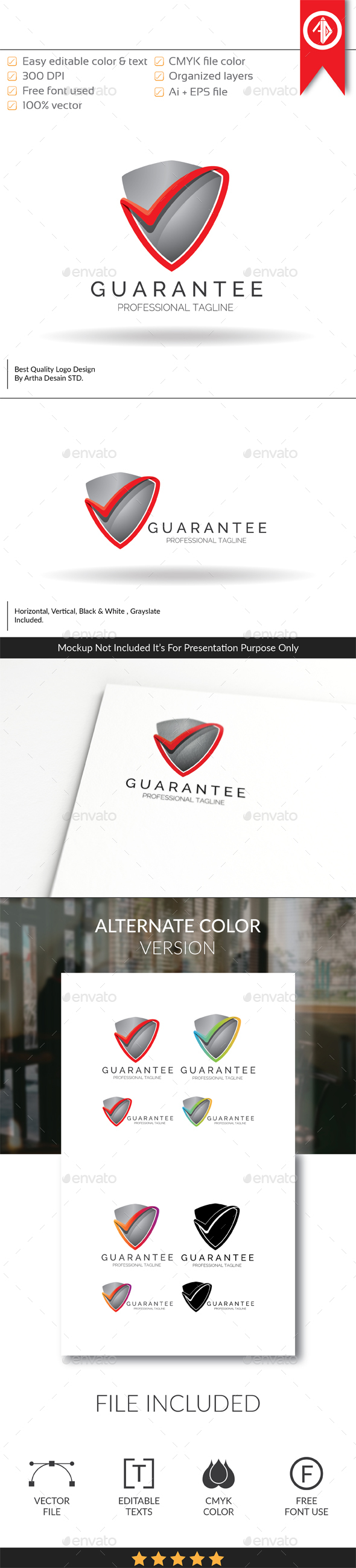Guarantee / Shield Protection - Logo Template - Symbols Logo Templates