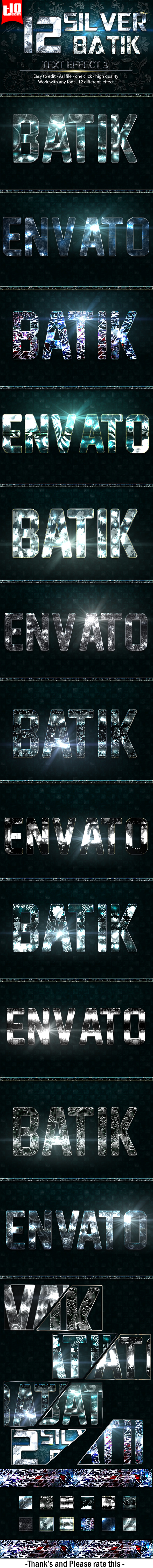 12 Silver Batik 3 - Text Effects Styles