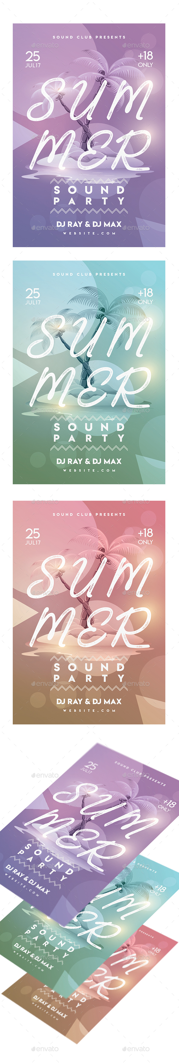 Summer Sound Party Flyer - Clubs & Parties Events