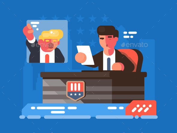 Political TV Show - People Characters